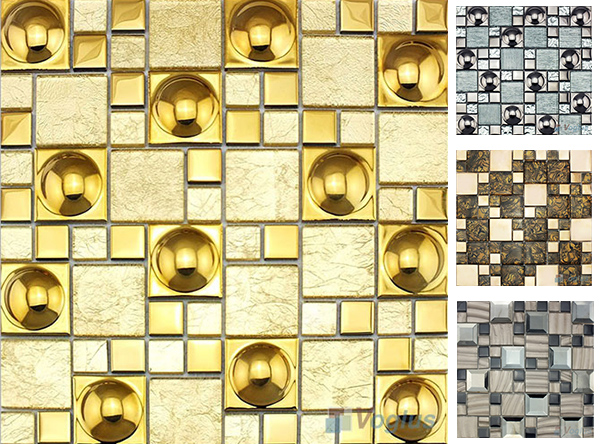 Your Luxury Palace - Magic Cube Glass Metal Blend Mosaic