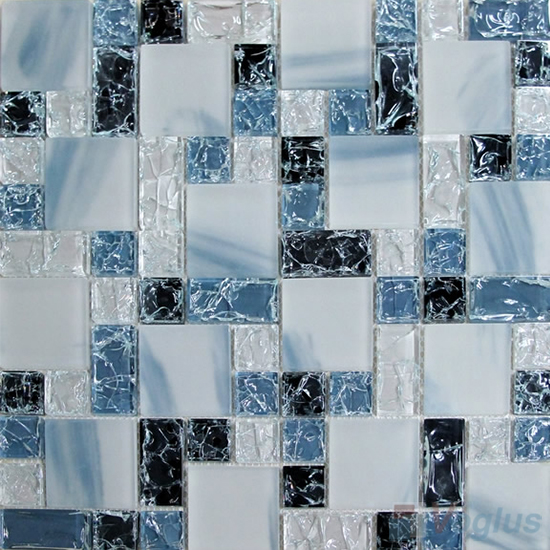 Coralina Magic Cube Ice Crackle Glass Mosaic Tiles VG-CKM87