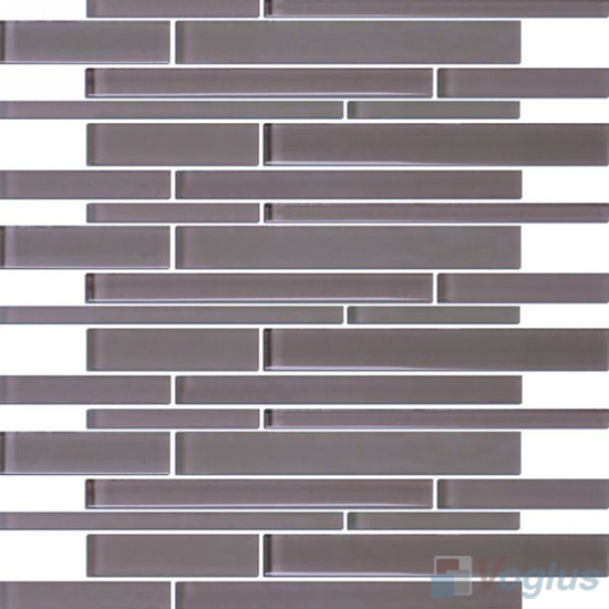 Mountbatten Pink Linear Clear Crystal Glass Mosaic VG-CYL91