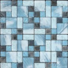 Baby Blue Magic Cube Ice Crackle Glass Mosaic Tiles VG-CKM94