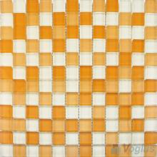 Orange Mixed 8mm Thickness Crystal Glass Tiles VG-CYB98