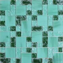 Tiffany Blue Magic Cube Ice Crackle Glass Mosaic Tiles VG-CKM91