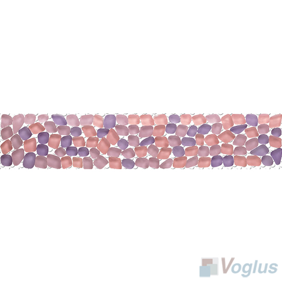 Amaranth Pink Glass Mosaic Border VG-PBD97