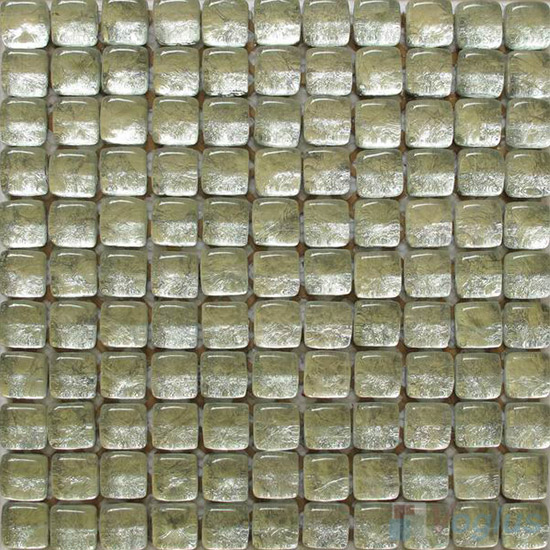 Silver Bread Shape Gold Leaf Glass Mosaic Tile VG-UBD98
