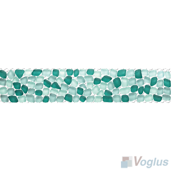 Teal Glass Mosaic Border VG-PBD99