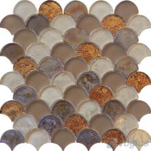 Chamoisee Fan Shape Fish Scale Glass Tiles VG-UFN93