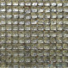 Gray Bread Shape Gold Leaf Glass Mosaic Tile VG-UBD96