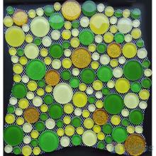Green Mixed Pebble Bubble Glass Mosaic Tile VG-UPB93
