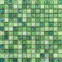 Pistachio Glazed Iridescent Glass Mosaic VG-RDF98
