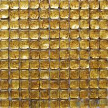 Saffron Bread Shape Gold Leaf Glass Mosaic Tile VG-UBD99