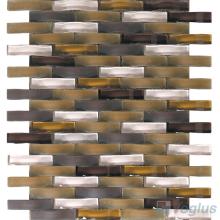 Sepia Arch Wavy Glass Mosaic Tiles VG-UWY95