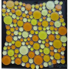 Yellow Mixed Pebble Bubble Glass Mosaic Tile VG-UPB90