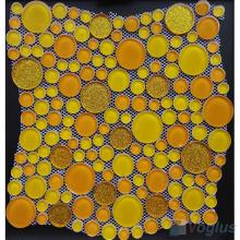 Yellow Pebble Bubble Glass Mosaic Tile VG-UPB92