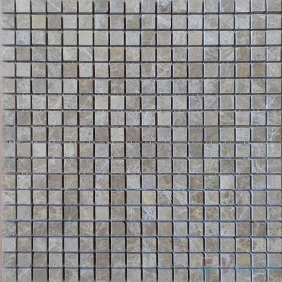 Light Emperador 15x15mm Polished Icones Marble Mosaic Tiles VS-SAA98