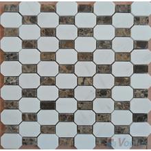 Cherkerboard Polished Octagon Stone Mosaic VS-PTG93