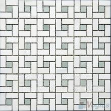 Cream Polished Pinwheel Marble Mosaic Tiles VS-PPW97