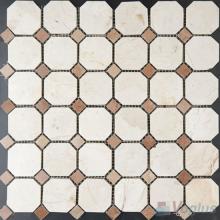Crema Marfil Polished Octagon Marble Mosaic VS-PTG95