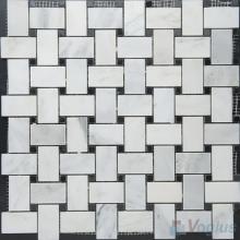 Eastern White Polished Basket Weave Stone Mosaic VS-PBW95