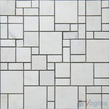 Eastern White Polished Magic Cube Marble Mosaic VS-PMG99