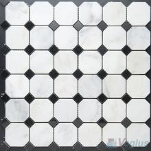 Eastern White Polished Octagon Marble Mosaic VS-PTG94
