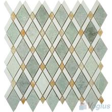 Green Polished Diamond Marble Mosaic Tiles VS-PDM95