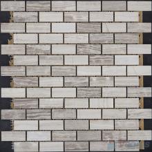 Wooden Gray Polished Subway Medium Brick Marble Mosaic VS-PBK94