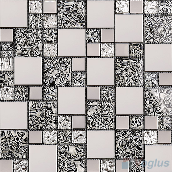Magic Cube Glass Metal Mosaic Tiles VB-GMMD97