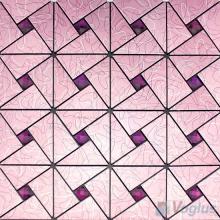 Amaranth Pink Retri Aluminum Plastic Metal Mosaic VM-AP96