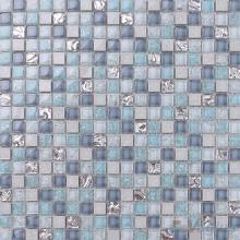 Blue-gray 15x15mm Glass Mix Ceramic Mosaic VB-GCA96