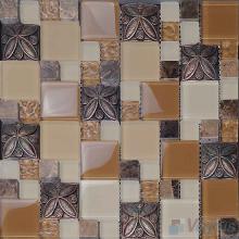 Bronze Maze Glass Mix Resin Mosaic VB-GRM95