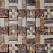 Copper Maze Glass Mix Resin Mosaic VB-GRM96