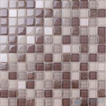Liver 1x1 Glass Ceramic Mosaic Tiles VB-GCB95