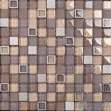 Liver 1x1 Glass Mix Metal Mosaic Tiles VB-GMB96