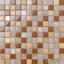 Ochre 1x1 Glass Ceramic Mosaic Tiles VB-GCB96