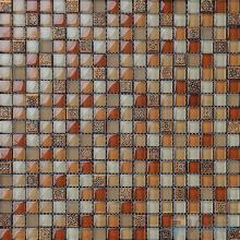 Orange Mat 15x15mm Glass Mix Resin Mosaic Tiles VB-GRA98