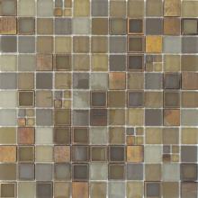 Sand 1x1 Glass Metal Mosaic Tiles VB-GMB84