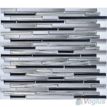 Silver Bullet Linear Glass Metal Mosaic Tiles VB-GML86
