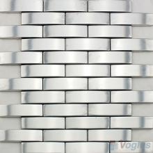 Silver Subway Camber Stainless Steel Metal Mosaic VM-SS85