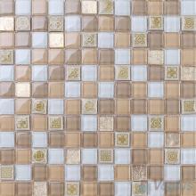 Wheat 1x1 Glass Ceramic Mosaic Tiles VB-GCB93
