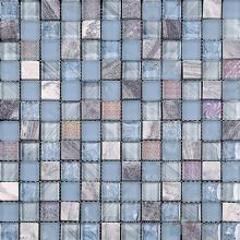 Baby Blue 1x1 Glass and Stone Mosaic Tiles VB-GSB94