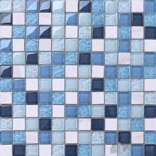 Maya Blue 1x1 Glass and Stone Mosaic Tiles VB-GSB98