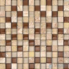 Sepia 1x1 Glass and Stone Mosaic Tiles VB-GSB93