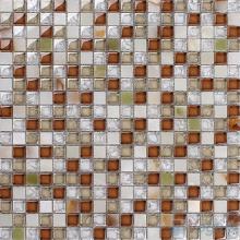 Tawny 15x15mm Glass Mix Stone Mosaic VB-GSA98