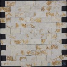 Golden Beige Natural Split Face Brickjoint Marble Mosaic VS-PSL99