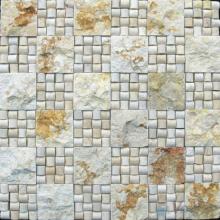 Grey Natural Split Face Camber Marble Mosaic VS-PSL96
