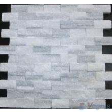 Line White Natural Split Face Brickjoint Marble Mosaic VS-PSL98