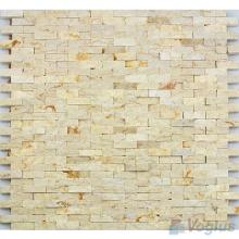 Sunny Beige Natural Split Face Brickjoint Marble Mosaic VS-PSL94