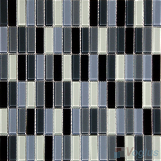 Gray White Blend Crystal Glass Tiles VG-CYC94