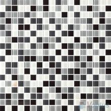 Black White 15x15mm Blend Crystal Glass Mosaic VG-CYA97