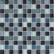 Black Gray 1x1 Blend Crystal Glass Mosaic Tiles VG-CYR86